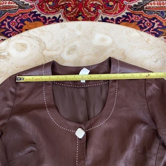 Vex Collection Brown Cotton Light Jacket/Top - Picture 7 of 12